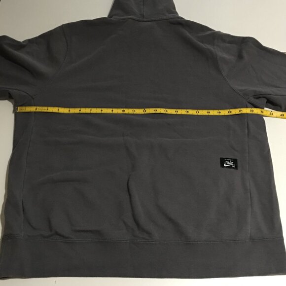 Nike SB Icon Men's Washed Skate Hoodie Sweatshirt Large Skateboarding Gray - Picture 10 of 14